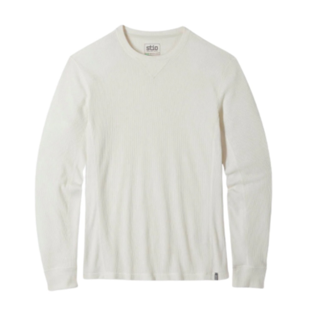 Stio White Wister Waffle Long Sleeve Shirt Small
